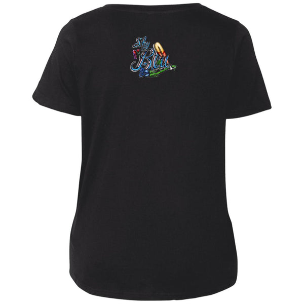 Rattlesnake Dreamcatcher Ladies' Curvy V-Neck T-Shirt